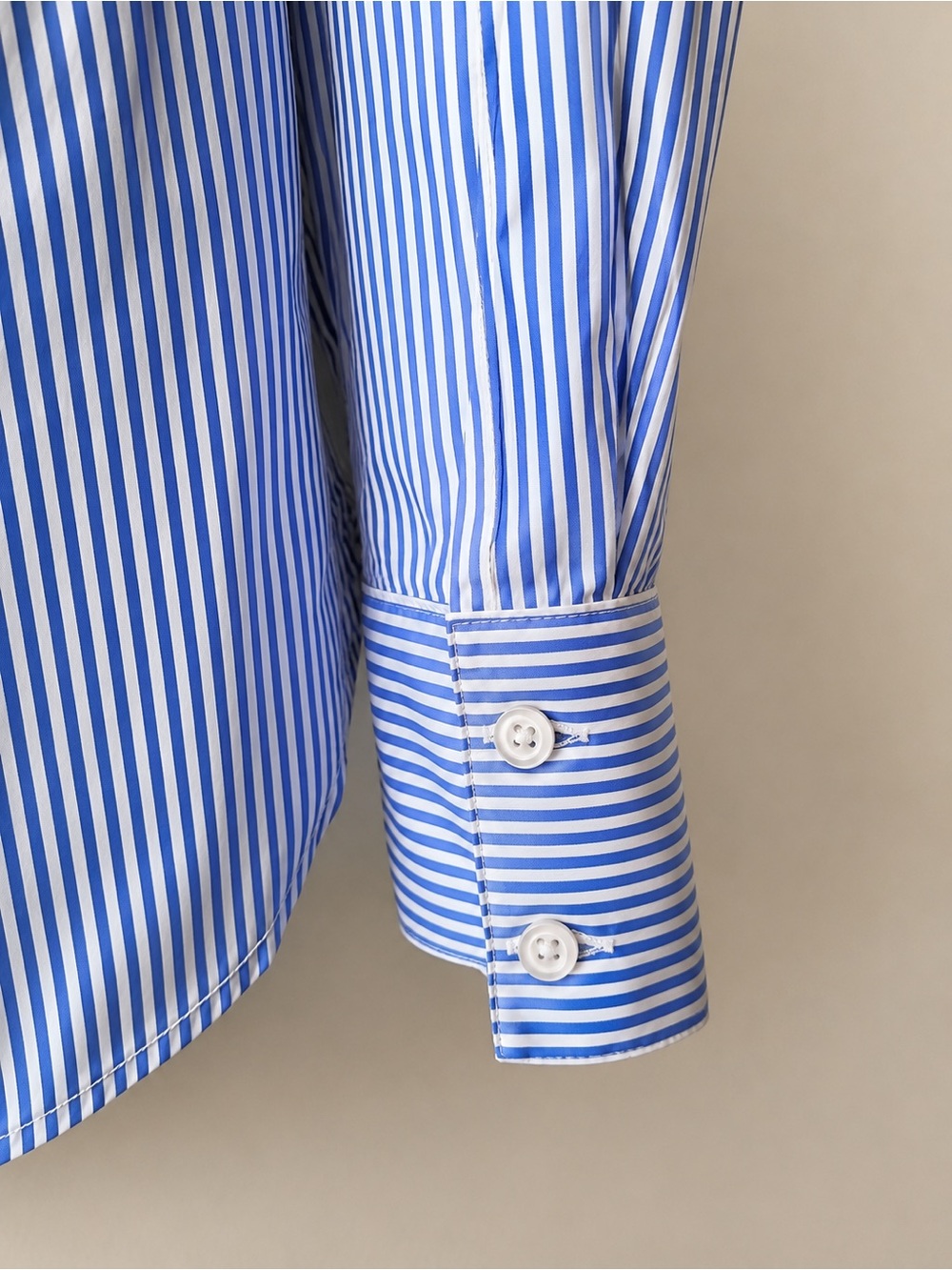 Ann Taylor Classic Blue Stripe Dress Shirt - Picture 4 of 5